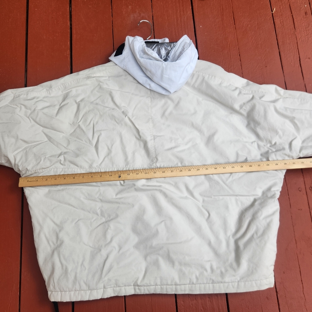 NIKE Air Force Jacket Men's Large White Pullover Half Zip Snowboard Ski Hoodie - Picture 12 of 16